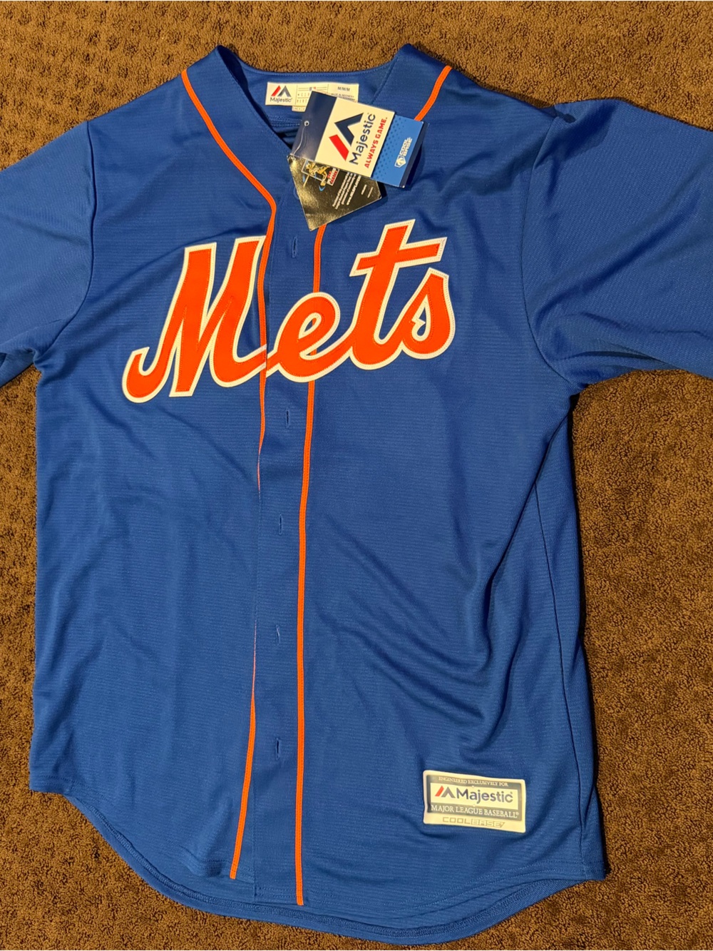 Majestic MLB New York Mets Robinson Cano Cool Breeze Jersey